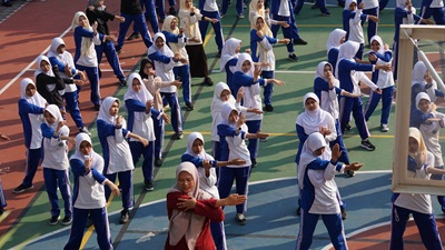 SMA MUHI Gelar Apel Pagi & Senam Hari Anak Nasional 